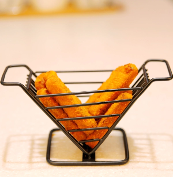 Triangle taco stand with rectangular base