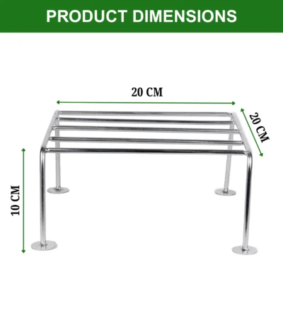Plant Stand, designed for both indoor and outdoor use. Made from premium anti-rust stainless steel, this heavy-duty plant stand offers superior strength and long-lasting durability compared to ordinary metal stands.