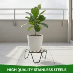stainless steel plant stand with wheels heavy duty metal pot holder rust proof garden trolley lockable caster wheels indoor outdoor balcony planter rack movable flower stand gamla rack moisture resistant modern utility shelf rolling base caddy