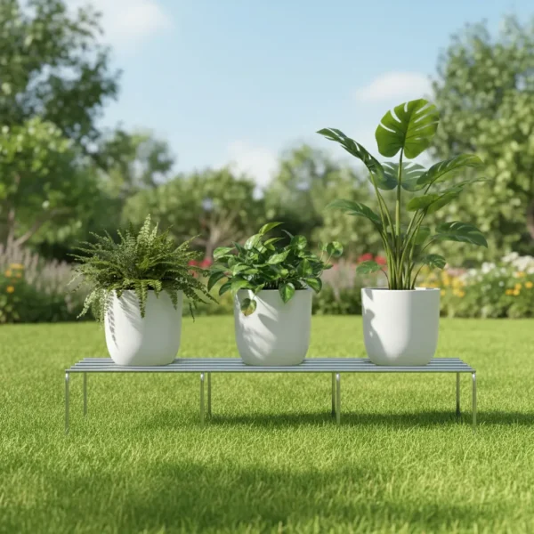 Plant Stand, designed for both indoor and outdoor use. Made from premium anti-rust stainless steel, this heavy-duty plant stand offers superior strength and long-lasting durability compared to ordinary metal stands.