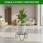 stainless steel plant stand with wheels heavy duty metal pot holder rust proof garden trolley lockable caster wheels indoor outdoor balcony planter rack movable flower stand gamla rack moisture resistant modern utility shelf rolling base caddy