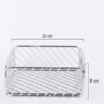Lightweight metal wire fruit basket with a spacious design.