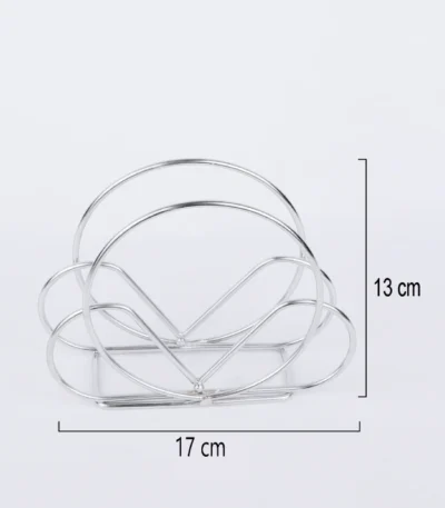 Tissue paper stand with curved edges