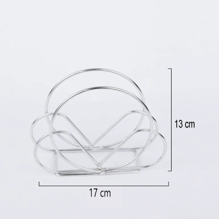 Tissue paper stand with curved edges