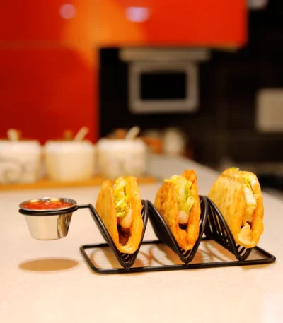 Black Stainless Steel Taco Holder