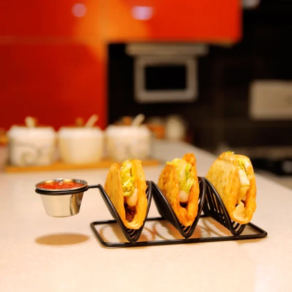 Black Stainless Steel Taco Holder