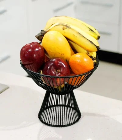 Elevated Stainless Steel Fruit Basket