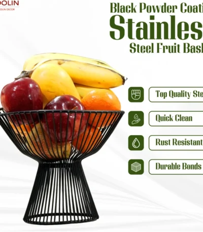 Premium stainless steel wire bowl with a polished spiral design.
