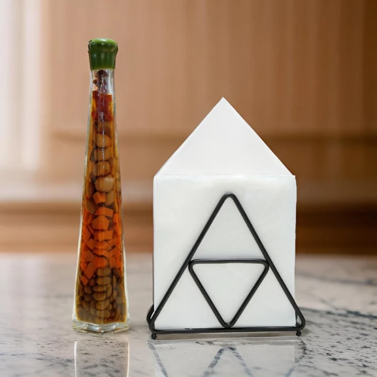 Black triangle napkin stand