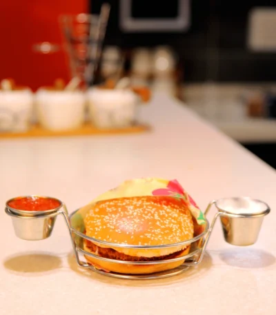Round burger basket