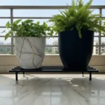 stainless steel plant stand, heavy duty plant stand, anti rust plant stand, balcony plant stand, metal pot stand, rectangular plant stand, indoor outdoor plant stand, flower pot stand, planter stand, black plant stand