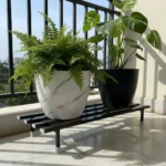 stainless steel plant stand, heavy duty plant stand, anti rust plant stand, balcony plant stand, metal pot stand, rectangular plant stand, indoor outdoor plant stand, flower pot stand, planter stand, black plant stand