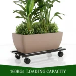 heavy duty stainless steel plant stand, plant stand with wheels, rolling pot stand, anti rust plant stand, balcony plant stand, indoor outdoor plant stand