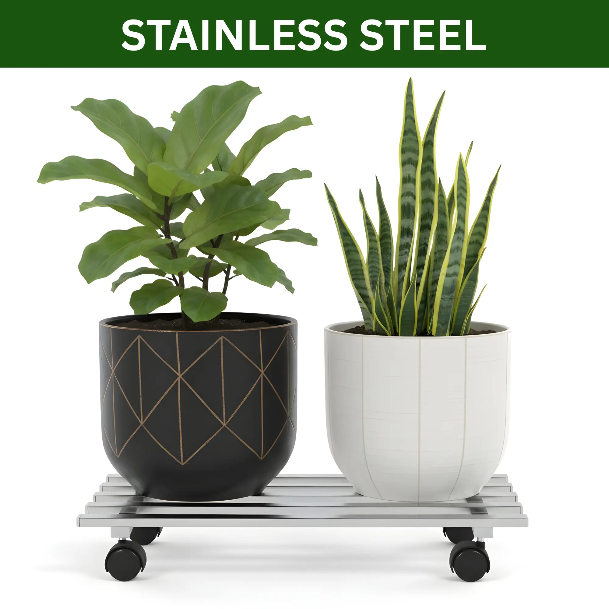 plant stand heavy duty stainless steel indoor outdoor for balcony plant stand, flower pot stand, planter stand, living room metal plant stand,