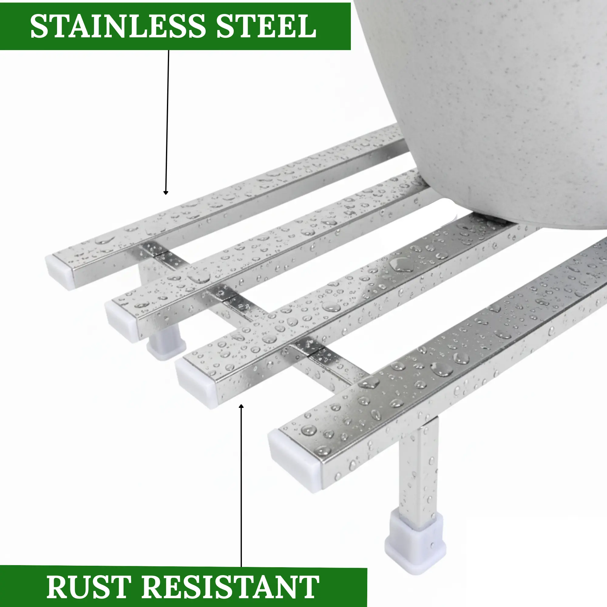 stainless steel plant stand, heavy duty plant stand, anti rust plant stand, indoor outdoor plant stand, balcony plant stand, flower pot stand, planter stand, gamla stand