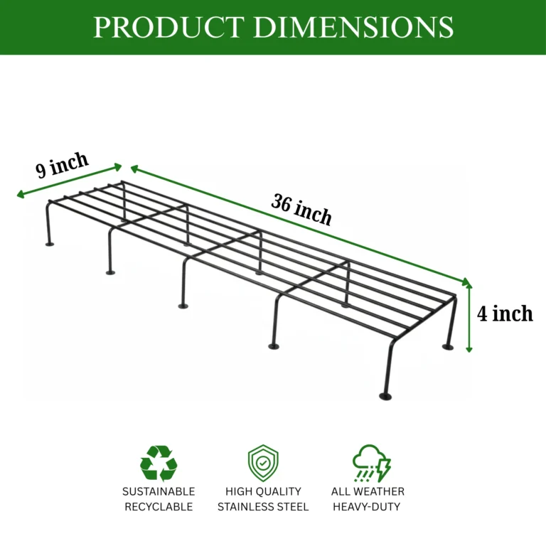 Plant Stand for balcony Heavy Duty Stainless Steel Plant Stand for Balcony & Living Room Rust-Proof Metal Stand with 6mm Wire & Sleek Black Finish