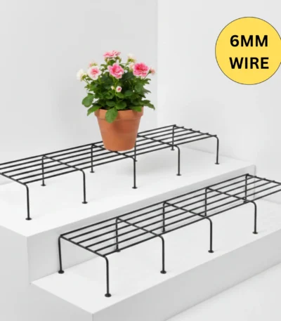 Plant Stand Heavy Duty Stainless Steel Plant Stand for Balcony & Living Room | Rust-Proof Metal Stand with 6mm Wire & Sleek Black Finish