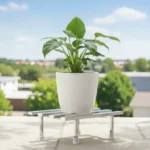 Heavy Duty Stainless Steel Plant Stand for Balcony & Home Rust-Proof Metal Flower Pot Stand Strong & Stable Planter Stand for Indoor & Outdoor