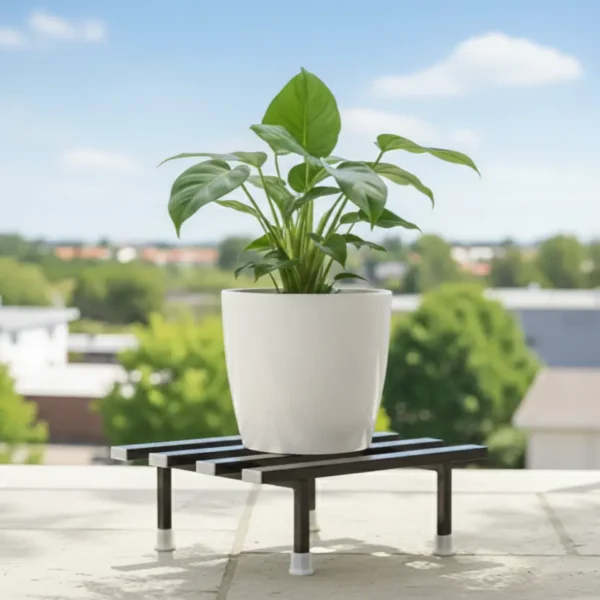 Heavy Duty Stainless Steel Plant Stand for Balcony & Home Rust-Proof Metal Flower Pot Stand Strong & Stable Planter Stand for Indoor & Outdoor
