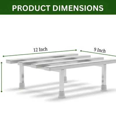 Heavy Duty Stainless Steel Plant Stand for Balcony & Home Rust-Proof Metal Flower Pot Stand Strong & Stable Planter Stand for Indoor & Outdoor