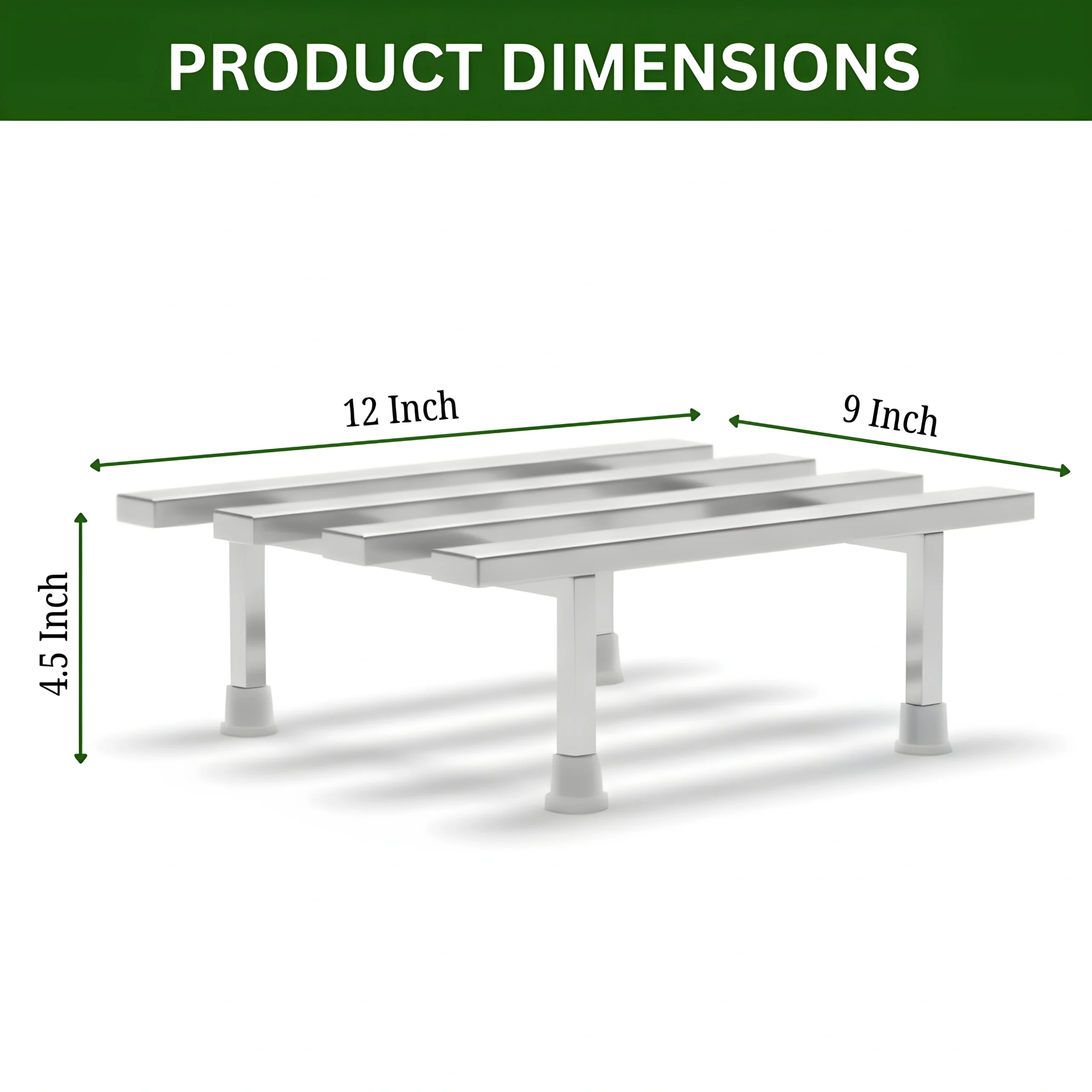 Heavy Duty Stainless Steel Plant Stand for Balcony & Home Rust-Proof Metal Flower Pot Stand Strong & Stable Planter Stand for Indoor & Outdoor