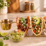 Stainless Steel Taco Holder Stand with Katori | Dolin Decor - Image 4